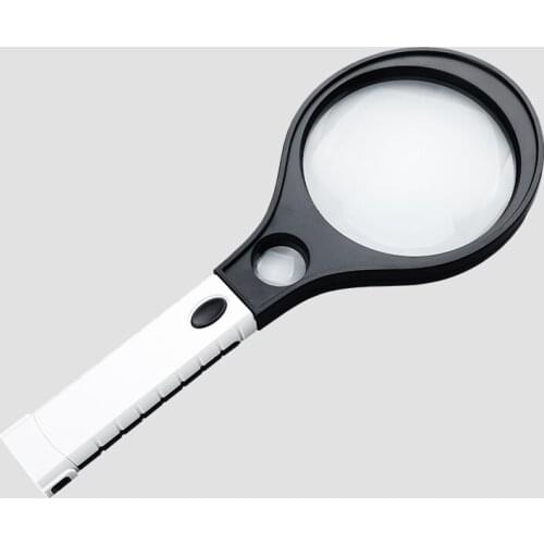 10 times magnifying glass for the elderly high magnification HD 30 reading 60 extra large 20 handheld with led light elderly