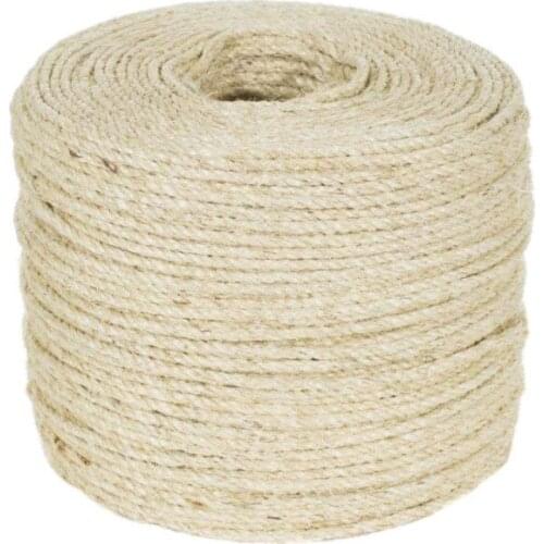 Natural Fabric Rope Twine Rolls Hemp Twisted Cord Macrame String DIY Basket Craft Cat Scratch Board Toys Exercise Claw