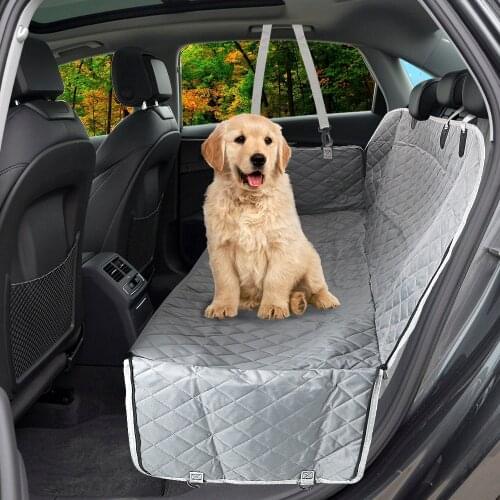 View Frontside Mesh Pet Carrier Tool Dog Car Seat Cover Waterproof Car Rear Back Seat Mat Zipper Hammock Cushion Pet Protector