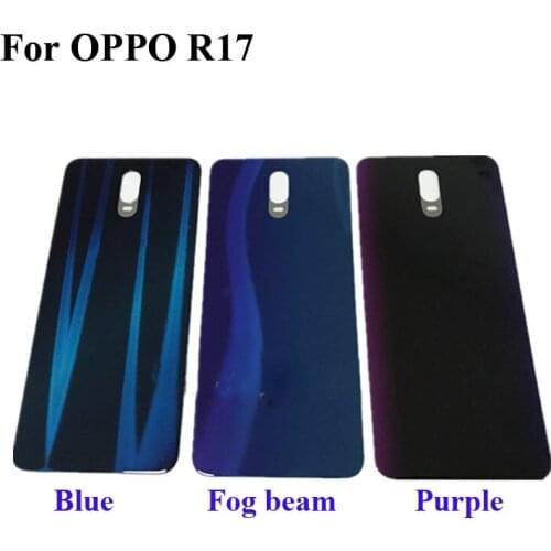 100% New Battery Back Rear Cover Door Housing For OPPO R17 R 17 Battery Back Cover For OPPO R1 7 Replacement OPPOR17