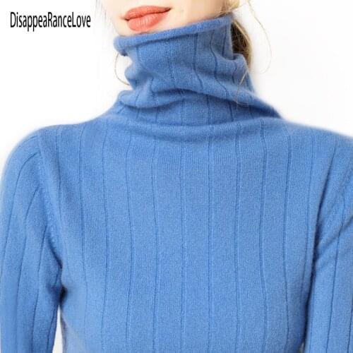 Disappearancelove 2021 Womens Turtleneck Cashmere Sweater Warm Jumpers Ladies Pullover Autumn Winter Black Sweater Turtleneck