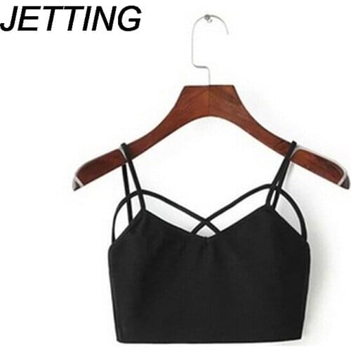 Fashion Women Ladies Strappy Cross Top Bralet Bustier Vest Crop Top Bra Black White