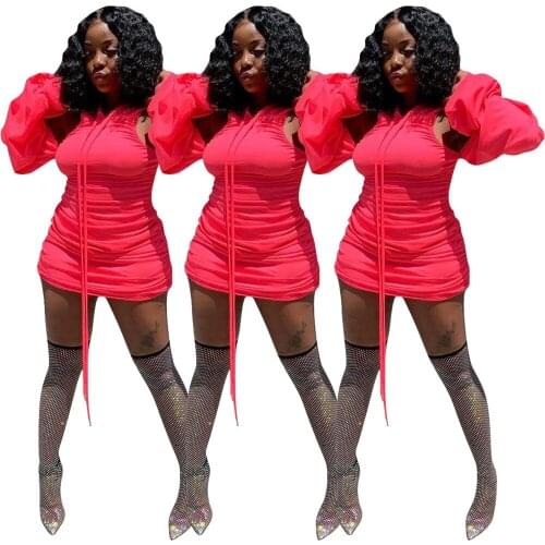 Fairy Grunge New Lolita Dress Pure Color Sexy Hubble Bubble Sleeve Tall Waist Pleated Hooded Dresses Wholesale Dropshipping