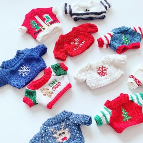 1PCS 10 types New Arrival Cute Doll Clothing Knitted Sweater Cardigan for EXO Doll 20cm Handmade Doll Clothes Doll Accessories