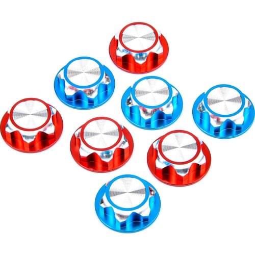 4pcs/lot Aluminium Wheel Hub Cover Antidust Cover 17mm HEX Nut For 1/8 RC 1:8 Model Car Anti-skid Wheel Cover