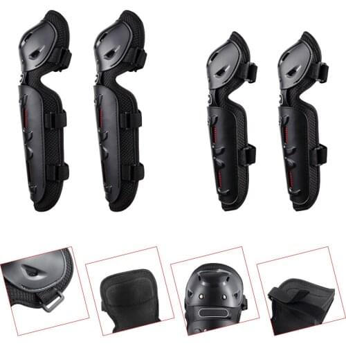 4PCs Cycling Knee Brace and Elbow Guards Bicycle MTB Bike Motorcycle Riding Knee Support Protective Pads Cycling Knee Protector