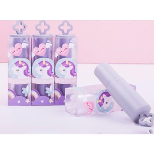 5pcs New 12.1mm Unicorn Lipstick Tubes Square Purple Lip Blam Tube Lip Gloss Tubes Cute Cosmetic Empty Lip Tubes Wholesale