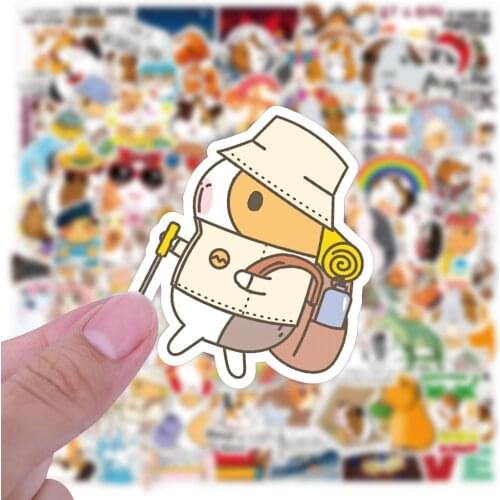 50/100Pcs Cute Cavia porcellus Animal Sticker Mixed Style Toys For Suitcase Laptop Bike Luggage Car Scooter Skateboard Sticker