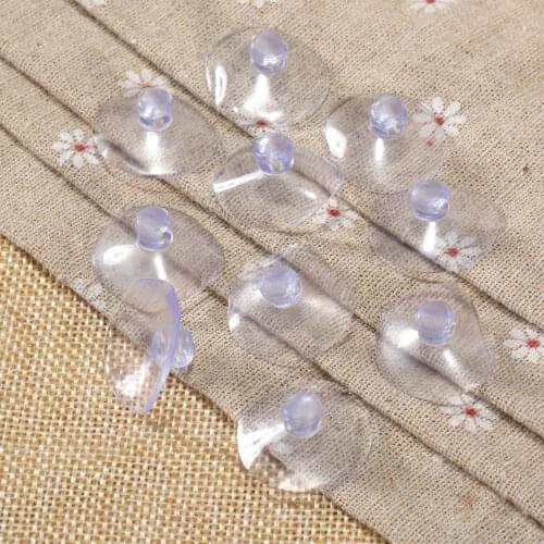 50Pcs 25mm Mushroom Sucker Pads Hook Hanger Clear Sucker Suction Cups For Window Kitchen Bathroom Doll Toy Fridge Car Glass