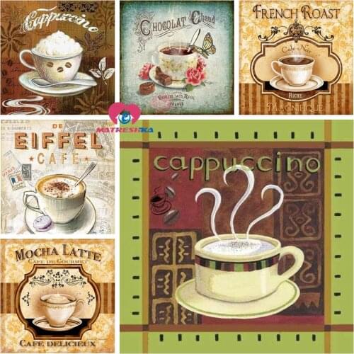 5d diamond painting coffee full drill square diamond embroidery sale diamond mosaic cross stitch kits new arrivals home decor
