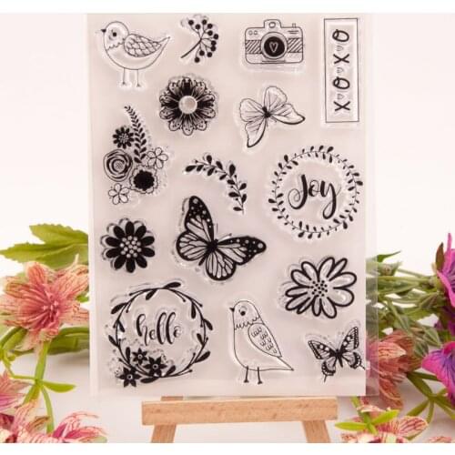 Butterfly /Transparent Stamp/ Clear Stamps /Set for DIY Scrapbooking Photo Album Decoration Supplies T1666 Butterfly Bird