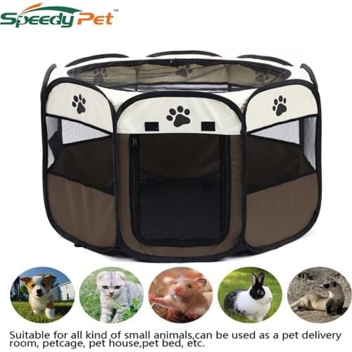 Large SpaceDog fence Pet Portable Foldable Exercise Kennel Dogs Cats Indoor/outdoor Removable Mesh Shade Cover Pet Dog House