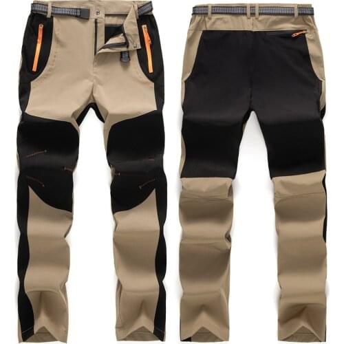 New Mens Thin Quick Dry Hiking Pants Male Sports Warerproof Breathable Outdoor Summer Mountain Climbing Trekking Cycling Pants