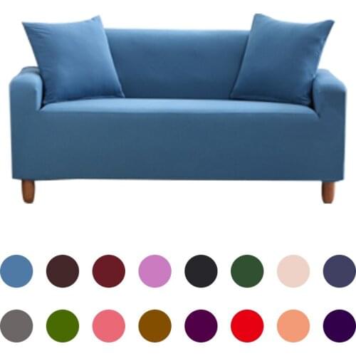 1/2/3/4 Seater Sofa Cover For Living Room Polyster Elastic Stretch Corner Sofa Cover All-inclusive Furniture Protector Slipcover