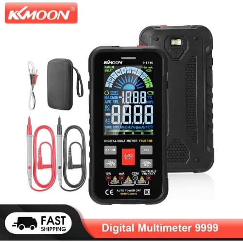 KKMOON HT116 Smart Digital Multimeter Big Screen 9999 Counts Ture RMS NCV Direct Current AC Voltage Current Live Test Meter