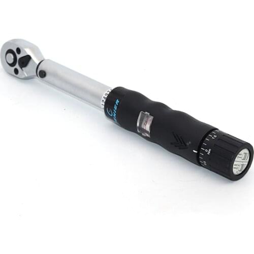 1/4" dial-adjust torque wrench 2~14 Nm includes bit sockets hex 3 4 5 6 8 10 mm T25 T30 PH2 bike tool