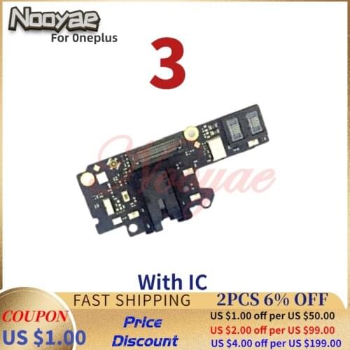For Oneplus 1+ 3 A3000 A3003 Three Microphone Headphone Jack Module Flex Cable Mic Connector Board With IC + Tracking