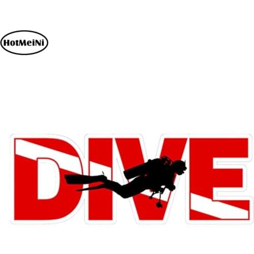 HotMeiNi 15cm x 5.2cm Scuba DIVER Cutout Flag Sticker Vinyl Decal Bumper Car Truck Boat Funny Car Stickers
