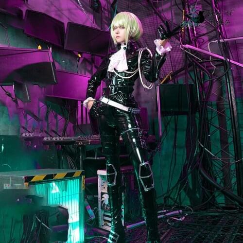 Game PROMARE Mad Burnish Lio Fotia Cosplay Costume Fancy Black Suit Top Pants Halloween Carnival Uniforms Custom Made