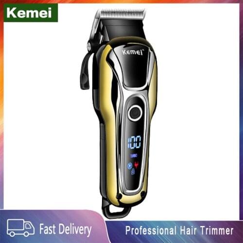 Kemei hair clipper professional hair Trimmer in Hair clippers for men electric trimmers LCD Display machine barber Hair cutter 5