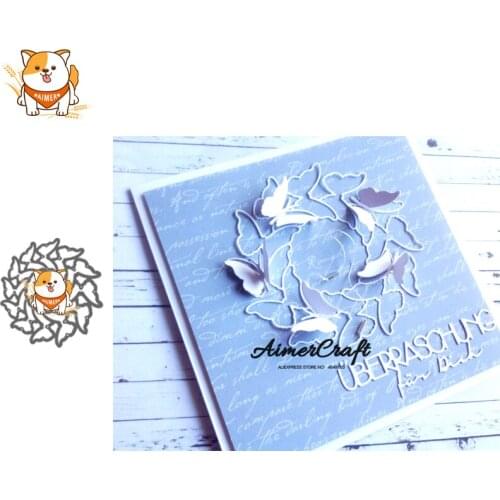 Butterfly Circle Metal Cutting Dies Scrapbooking Stencil For DIY Paper Card Decorative Embossing Die Cut Craft Dies New 2019