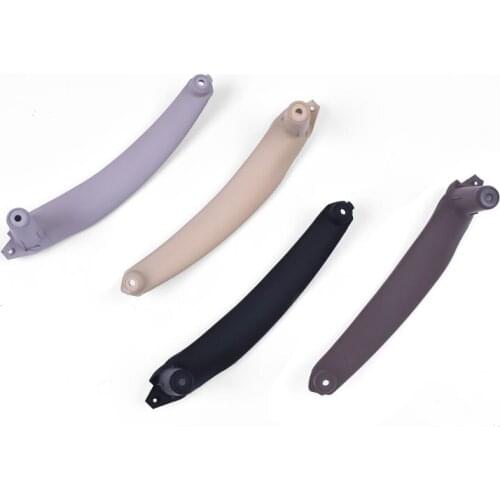 Car Interior Doors Pull Handle with Leather Outer Armrest Support Bracket Cover Beige Black For BMW X5 X6 E70 E71 2007-2013