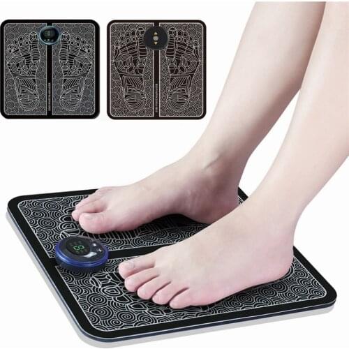 New USB Charge Electric Foot Massager Tens EMS Fisioterapia Mat Massageador Pes Muscular Electric Health Care Relaxation Massage