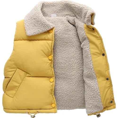 Autumn Winter Thicken Baby Fleece Vest Plus Velvet Warm Children Cotton Vest for 1-10 Years Kids Waistcoat Boy Sleeveless Jacket