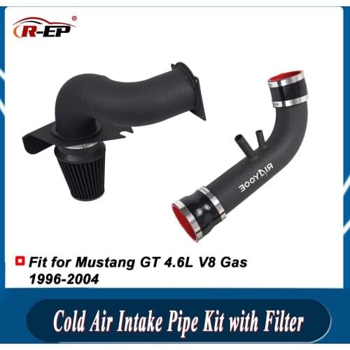 Fit for Ford Mustang GT 4.6L V8 Gas 1996-2004 Turbo Air Intake Pipe Kit with Filter Supercharger induction Car Modification