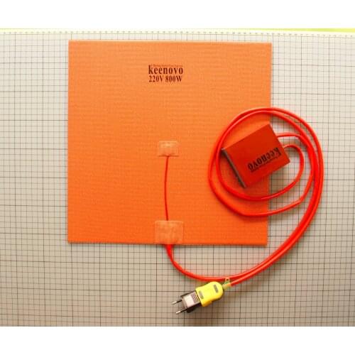 35x35cm 800W 220V Silicone Heater Pad Cobblebot Huge 3D Printer Heated bed w/Digital Controller+Plug