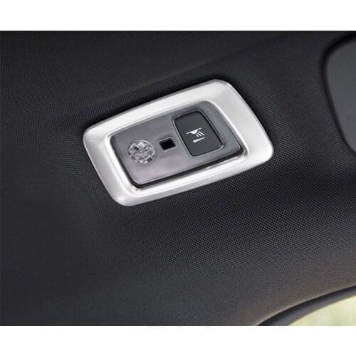 Car Styling Rear Reading Light Frame Decoration Sticker Trim For Volvo XC60 2018 Interior Roof Lamp Modified Accessories
