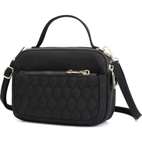New Diamond Lattice female bag Fashion Nylon Small womens bag Multi Storey Women crossbody bag Waterpoof Handbags ladies