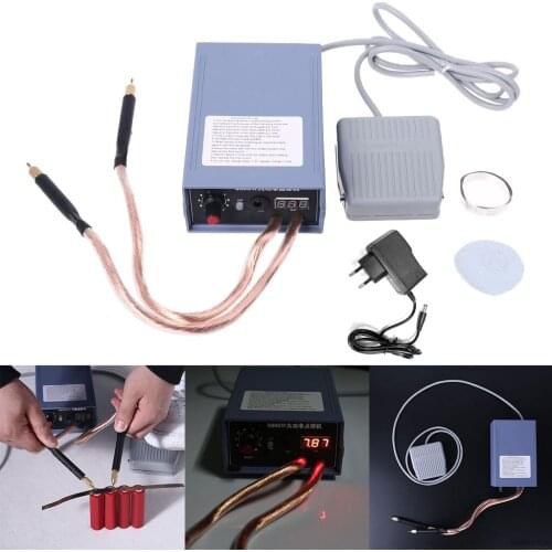 EU Spot Welder 5000W LED Battery Solder Welding Machine Handheld DIY Spot Welding Tool for 18650 w/ foot switch A1 21 Wholesales