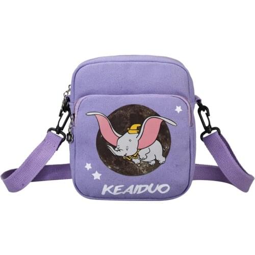 Disney Dumbo Cartoon Shoulder Bag Women Storage Hobos Lady Cute Fashion Handbag Lightness Shopping Totes