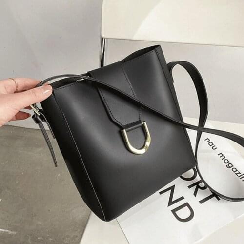 Women Large Handbags Women Leather Bags Designer Female Bucket Bag Fashion Shopping Bag Women Messenger Shoulder Bags Simple Sac