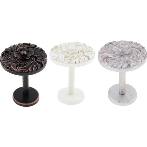 1 Piece Curtain Holdbacks Wall Mounted, 100% Handmade Carved Pattern Design