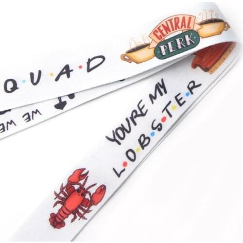 24pcs/lot DMLSKY TV Show Friends Phone Lanyard Cool Lanyards for Keys Phone Rope Keychanis Keyring Neck Straps M2583