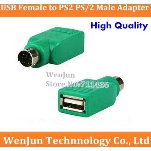 50PCS High Quality USB Female to PS2 PS/2 Male Adapter Converter keyboard Mouse Mice
