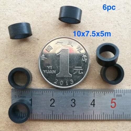 6pcs 10mmx7.5x5mm rubber ring sleeve wheel damping sleeve for cassette deck tape recorder audio player micro stereo
