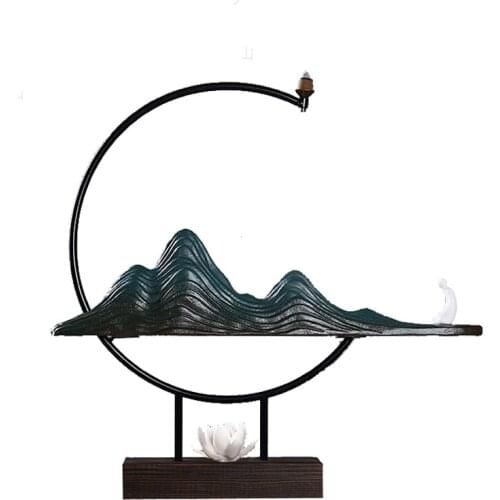 Zen Backflow Incense Burner Decoration Simple Modern Office Living Room Entrance Desktop Sandalwood and Incense Burner
