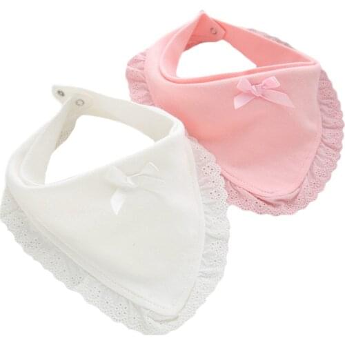 Lawadka Cotton Baby Bibs Newborn Lace Bow Baby Girl Bibs Burp Cloth Infant Saliva Towels Baby Girl Clothes Accessories
