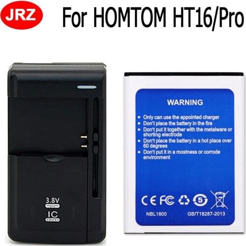 For HOMTOM HT16 Battery For HOMTOM HT16 Pro Bateria Batterij Accumulator 3000mAh+Universal Charger