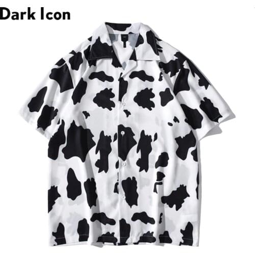 Dark Icon Printed Light Weight Hawaiian Shirt Men Summer Beach Holiday Mens Shirts Street Shirts Man Male Top