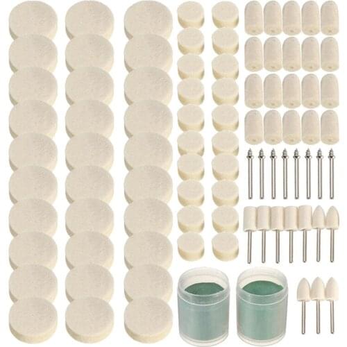 GTBL 90Pcs Soft Felt Polishing Buffing Clean Wheel Kit For Rotary tools