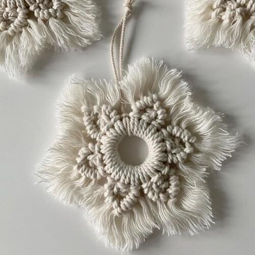 3pcs/set Nordic Handmade Ornaments Cotton Line DIY Christmas Tree Xmas Living Room New Years Festival Decoration For Home