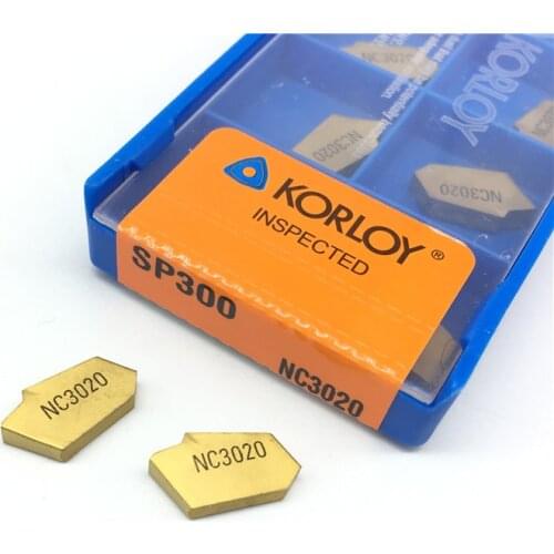 10PCS SP300 NC3020 grooving Carbide inserts lathe cutter turning tool Parting and grooving tool Parting off cnc tool