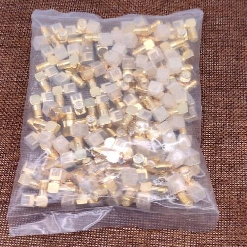 Wholesale 100PCS RF adapter SMA female Thru Hole plug Right Angle SMA-KWE PCB Mount connector Free shipping