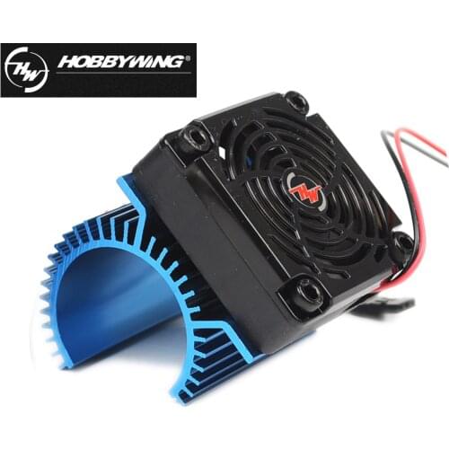 1pcs Original Hobbywing Motor Radiator Heat Sink+5V Cooling Fan Suit For Hobbywing 4465 3665/3674 Motor Car Truck Toys