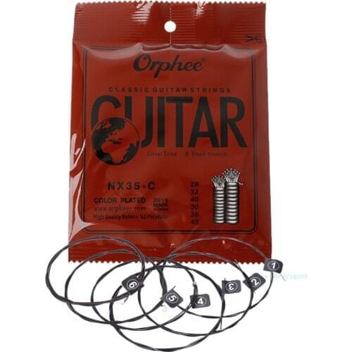 Orphee NX35-C Hard Tension Classical Guitar Strings Perfect Replacement nylon silver jacketed wire Vacuum Packaging guitar parts