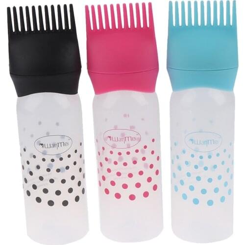 170ML Plastic Dyeing Shampoo Bottle Oil Comb Hair Tools Hair Dye Applicator Brush Bottles Styling Tool Hair Coloring